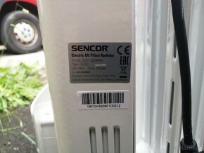 Olejový radiátor El. Sencor SOH 3209WH
 na 230V - 5