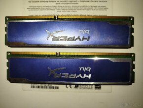 Prodám paměti Kingston HyperX DDR 3 a další pameti - 5