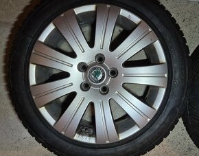 Škoda Superb 2 - Originání 17" alu kola + Zimní pneu - 5