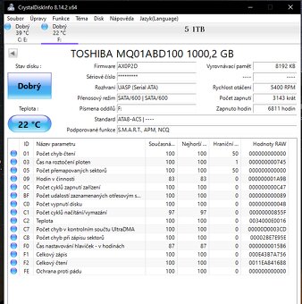 HDD sata  2,5" 1 TB - 5