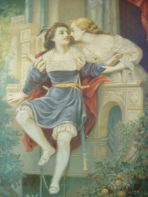 Starožitný obraz plátno - Romeo a Julie - 5