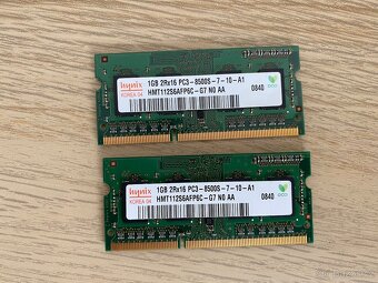 Paměti RAM 2GB DDR3 SO-DIMM 1066 MHz (2x 1GB) PC3-8500S - 5