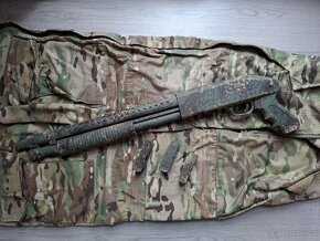 airsoft brokovnice Mossberg 500 s DIY KRYLON camo - 5