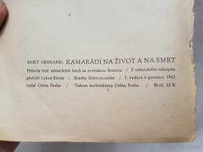 kniha z roku 1943 Kamarádi na život a na smrt Luftwafe WWll - 5