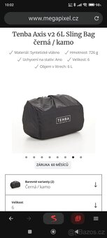 tenba axis v2  6L multicamblack slim back - 5