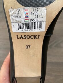 Dámské černé kožené lodičky Lasocki vel.37 - 5