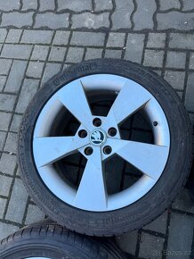 ORIGINÁL Alu Škoda Denom R17, 5x112 - vč. PNEU - 5