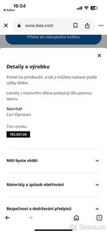 Ikea dětská postel vcetne matrace - 5