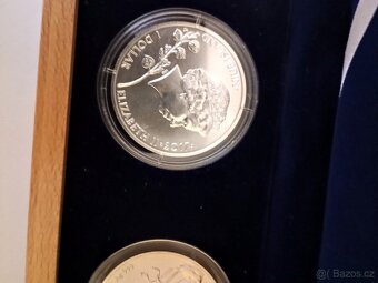 Český lev 1oz 2017,2018,2019 v dřevěné etui ČM - 5