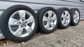 Alu kola 5x100 r15 originál Škoda fabia Roomster letní pneu - 5