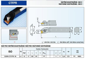 Vnitřní nuž na soustružení D25         S25R - CTFPR 16 - 5