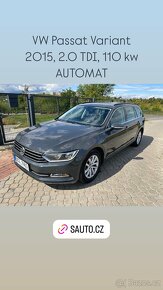 VW Passat Variant, 2.0, 110kw, 2015, automat, PRAHA - 5