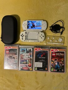 PSP 1000 Ceramic White + 4 hry, 16GB karta - 5