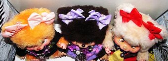 3 x Mončičák mončičáci, monchhichi vzácná Nyamy koťata - 5