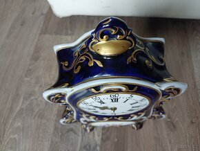 Royal Dux porcelán hodiny stolní krbove - 5