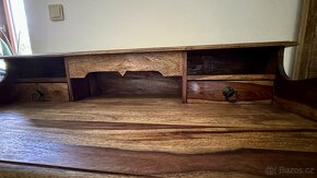 Prodám nový stůl z masivu - dřevo sheesham neboli palisandr - 5