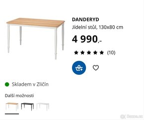 Jídelní stůl Ikea DANDERYD 130x80cm - 5