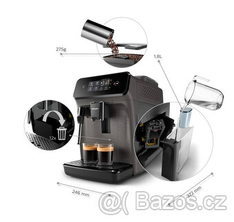 Espresso Philips Series 1200 EP1224/00 šedé - 5