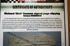 Richard Seaman Mercedes originální autogram - 5