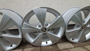 Prodám original aludisky škoda 5x112 6,5JX16H2 ET46 - 5