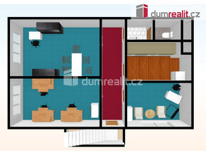 Pronájem kanceláří v rodiném domě, 60 m2, 1 x parkovací stán - 5