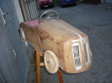Starožitné dřevěné autíčko Art Deco z 20-tých let - 5