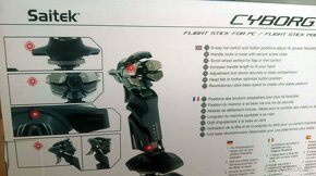 Luxusní Joystick SAITEK Cyborg X - plynové páky TOP stav - 5