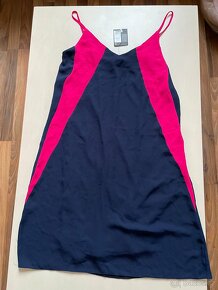 Nové šaty modré s růžovou vsadkou, vel S, Atmosphere - 5