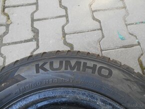 ZIMNÍ PNEU 185/60R14 VZOREK CCA 7MM OBUTÉ NA DISKU ŠKODA FÁB - 5