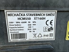 Míchačka HCM550 sestavená, 160l, 650W - 5