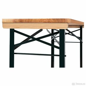 Venkovní dětský skládací set stolu a lavic , dřevo/kov,nové - 5