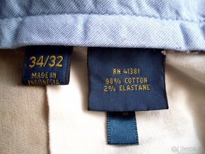 Ralph Lauren pánske chino stretch  nohavice L 34/32 - 5