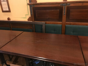 Masívní dřevěné stoly s kovanou nohou - 3 kusy - 5