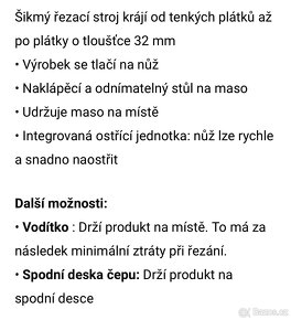 Prodej profi gastro nářezový stroj DEKO 800S  ( Berkel ) - 5