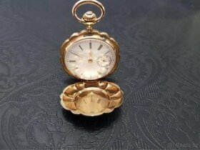 Zlaté gravírované tříplášťové hodinky REMONTOIR - 5