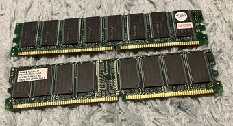 Paměti RAM do PC, typu DDR, DDR2 a DDR3, uvedená cena za vše - 5