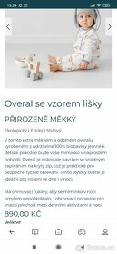 Nový overal se vzorem lišky KIT & KIN vel. 12-18 m - 5