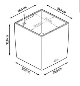 Samozavlažovací květináč Lechuza 29,5x30x29,5 cm - 5