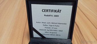 Stříbrný 2 tolar 1603 + Cu odražek, Rudolf II. - 5