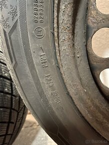 Prodám zimní pneu+na disky plech 215/55 R16 H XL Barum  - 5