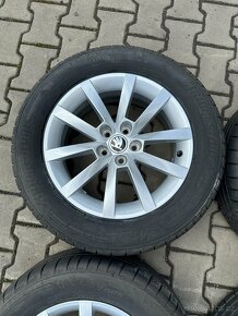 Kompletní alu Škoda 5x100r16+205/60r16 letní - 5