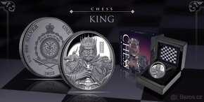 Stříbrná mince 1 Oz The King of Chess, 2023 Black PROOF - 5