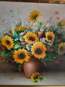 Obraz Oil Charles Benolt Sunflower Painting - 5