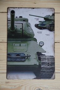 plechová cedule - tank T-34 vz. 85 - 5