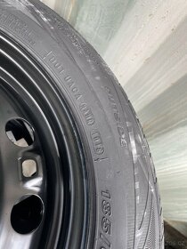 Nové plech. disky 5x100 včetně letních pneu 185/60R15 - 5