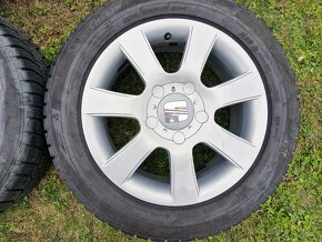 Alu kola Seat 5x112 R16 ET50 + zimni pneu Michelin 205/55 - 5