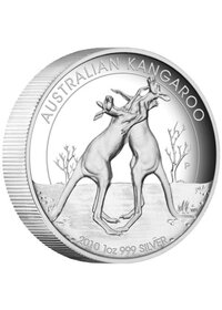 2010 Austrálie 1 oz Silver Kangaroo Proof (vysoký reliéf) - 5