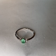 prsten se Zambijským smaragdem ve stříbře vel.62 (nový) - 5