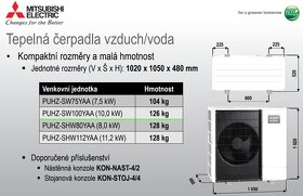 Tepelné čerpadlo Mitsubishi Ecodan 8 kW, NOVÉ - 5