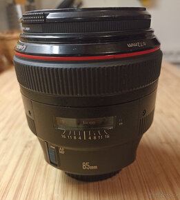 CANON EF 85 mm 1.2 II L USM + filtr UV Hoya Pro1 - 5